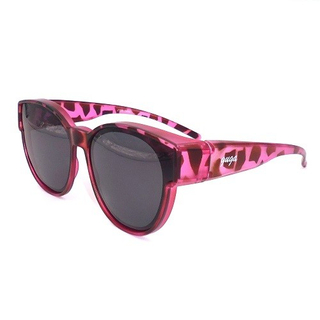 サングラスの上からフィット、ペックス偏光サングラス、ラウンドレンズシェイプ、説明メガネの上からフィット-J1328