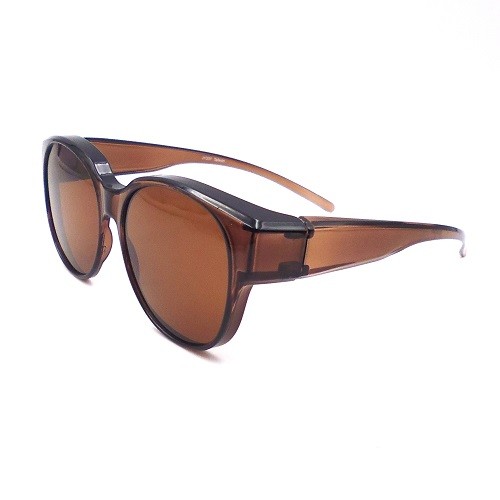 サングラスの上からフィット、ペックス偏光サングラス、ラウンドレンズシェイプ、説明メガネの上からフィット-J1331