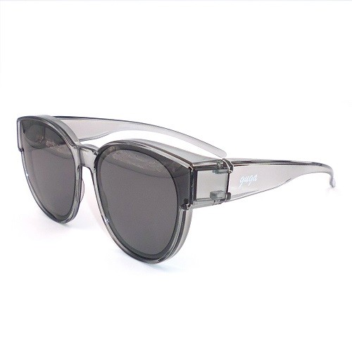 サングラスの上からフィット、ペックス偏光サングラス、ラウンドレンズシェイプ、説明メガネの上からフィット-J1328