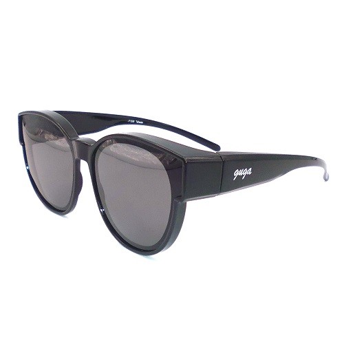 サングラスの上からフィット、ペックス偏光サングラス、ラウンドレンズシェイプ、説明メガネの上からフィット-J1328