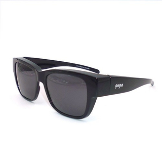 サングラスの上からフィット、ペックス偏光サングラス、スクエアレンズシェイプ、説明メガネの上からフィット-J1314